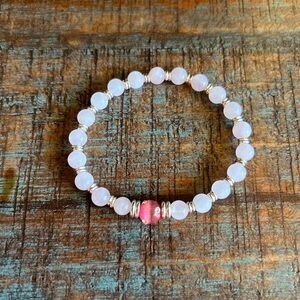 Light Rose Quartz Gemstone Bracelet